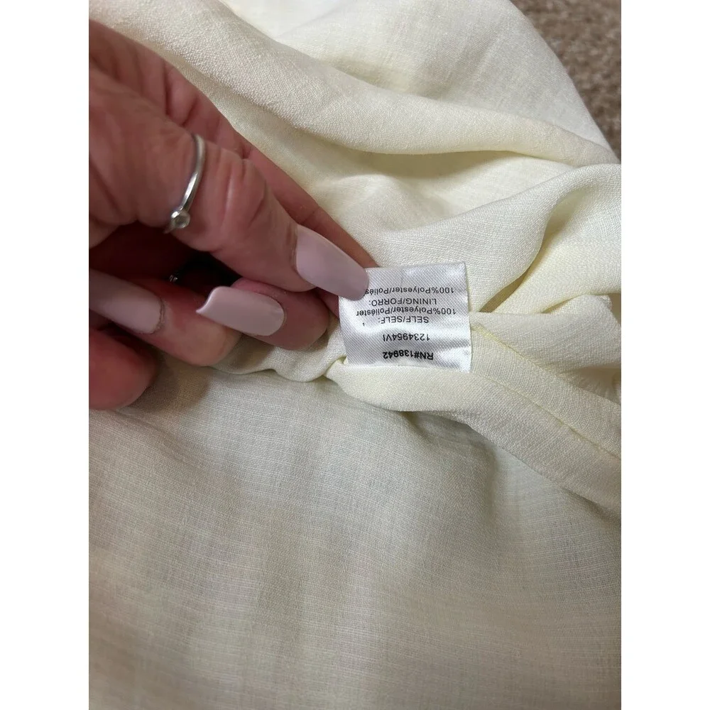 On Two Fifth sparkly sequined top strappy cream/gold shimmer  SZ M sleeveless - Picture 5 of 10